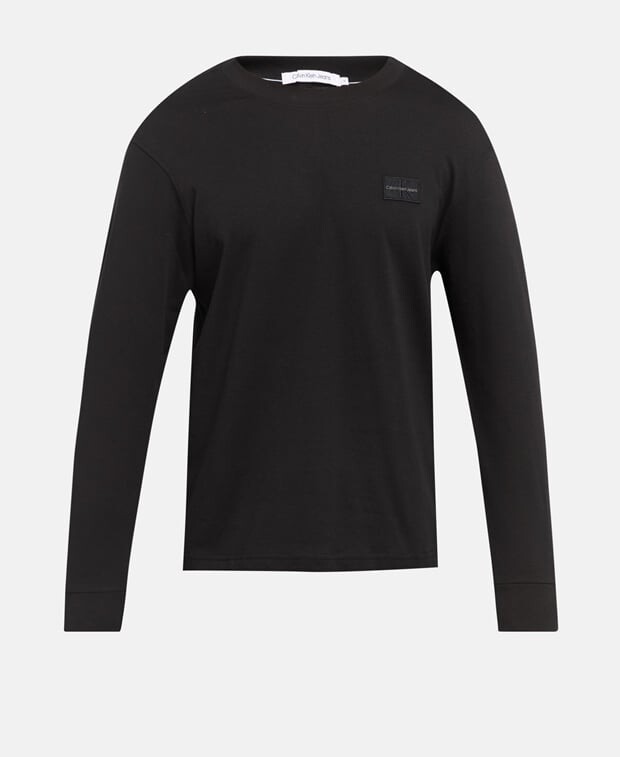 

Топ с длинными рукавами Calvin Klein Jeans, черный