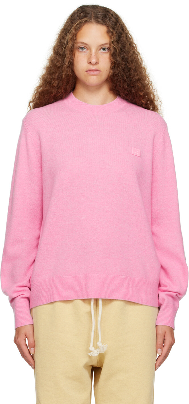 

Розовый свитер с нашивками Bubble Acne Studios