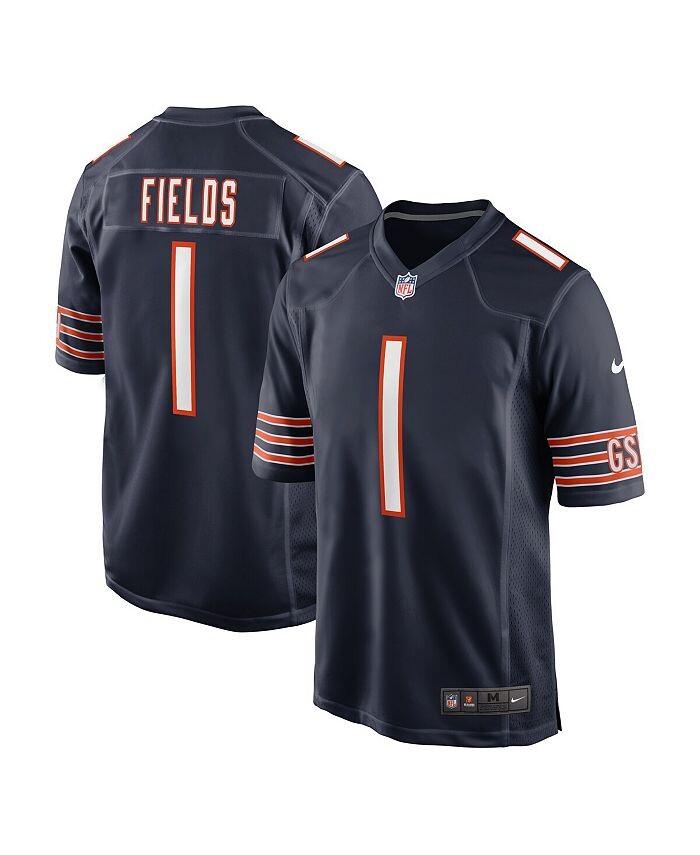

Мужская темно-синяя майка Джастина Филдса Chicago Bears драфта НФЛ 2021 года, выбранная в первом раунде Nike, синий