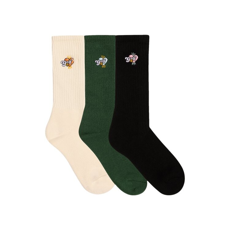 

Носки GOLF WANG Romeo Glitter Socks (3 Pack), цвет Cream /Dark Green /Black
