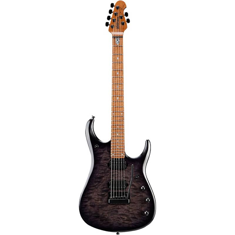 декаль на гитару ernie ball джон петруччи Электрогитара Music Man John Petrucci JP15 Quilted Maple - Translucent Black