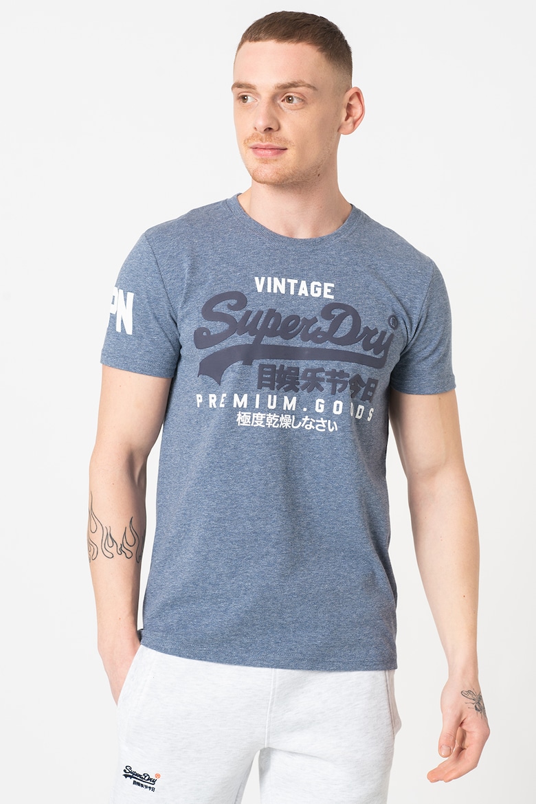 

Футболка с овальным вырезом и логотипом Superdry, белый