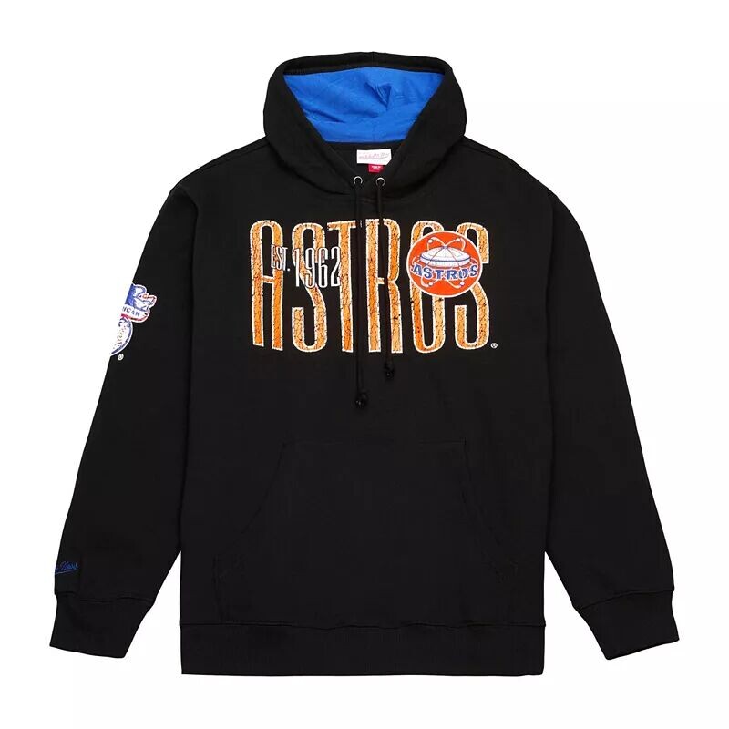

Мужской флисовый пуловер с капюшоном Mitchell & Ness Houston Astros Black OG 2.0