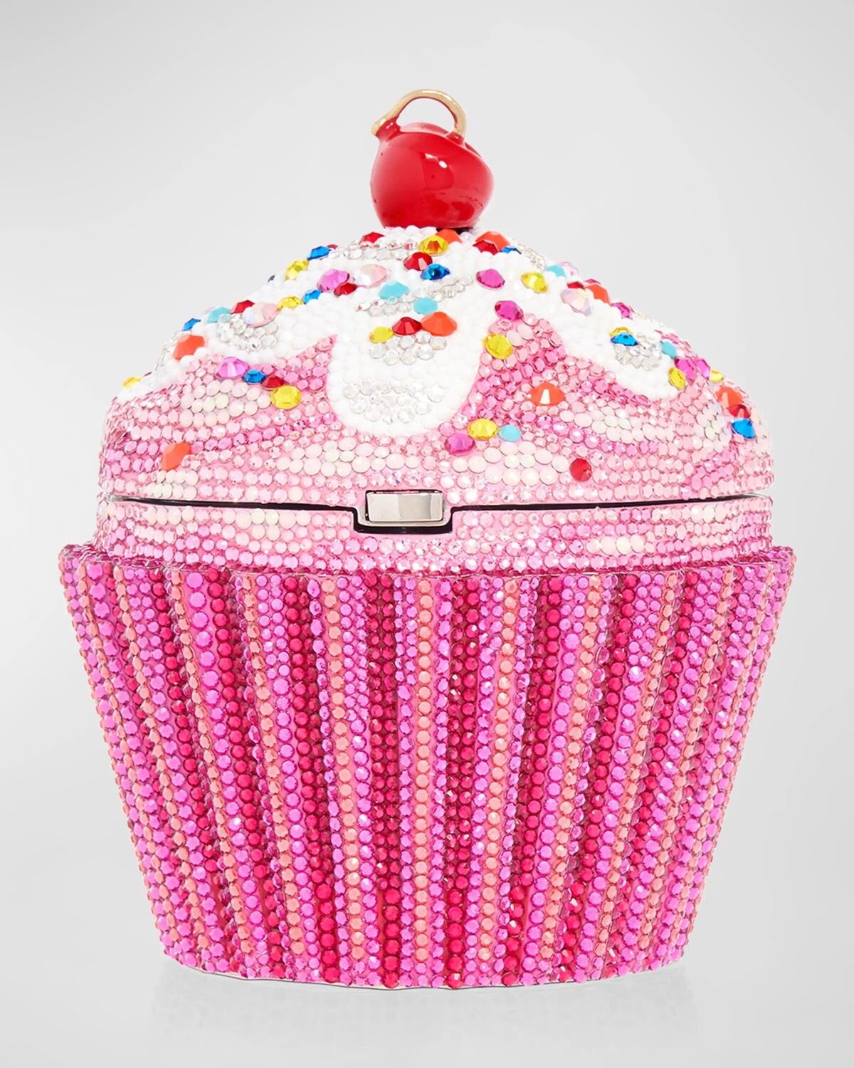 

Сумка женская Cherry Cupcake Crystal Minaudiere Judith Leiber Couture, цвет Champagne Fuchsia Mu