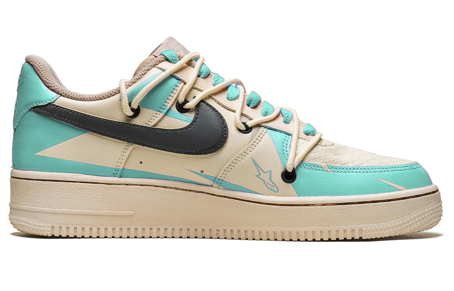 

Кроссовки Nike Air Force 1 Skateboarding Shoes Unisex Low-top Beige/Blue, бежевый/синий