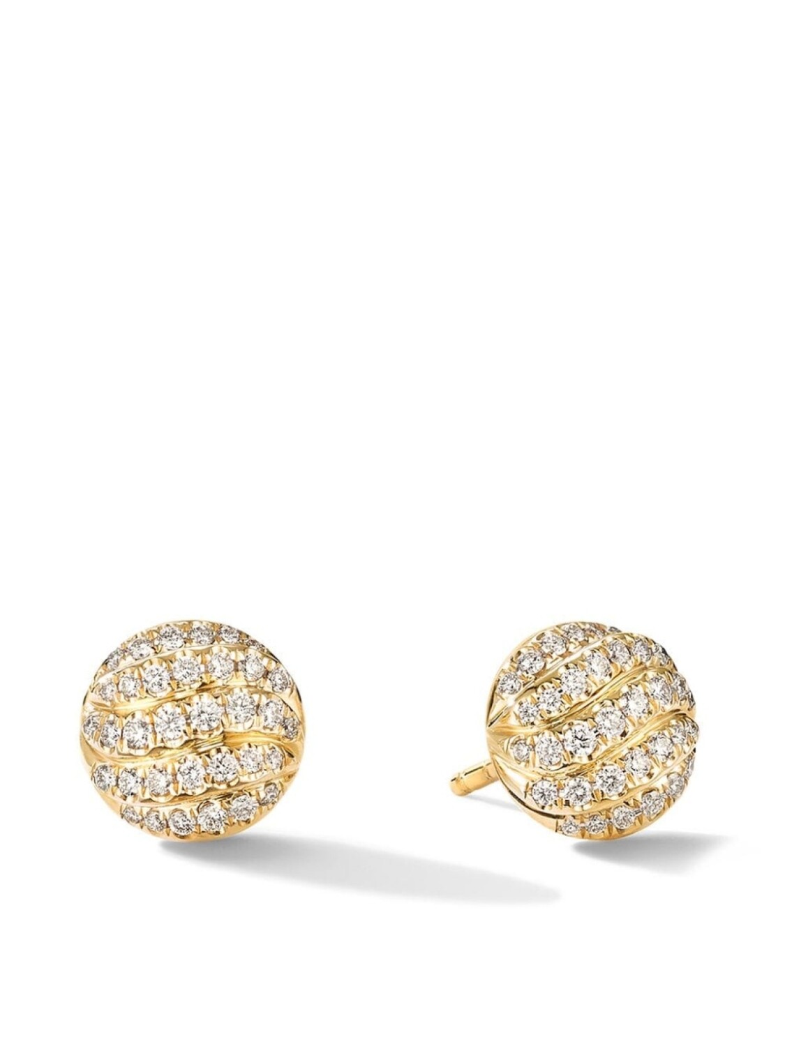 

Серьги-гвоздики Mini Cable из желтого золота с бриллиантами David Yurman, золотой