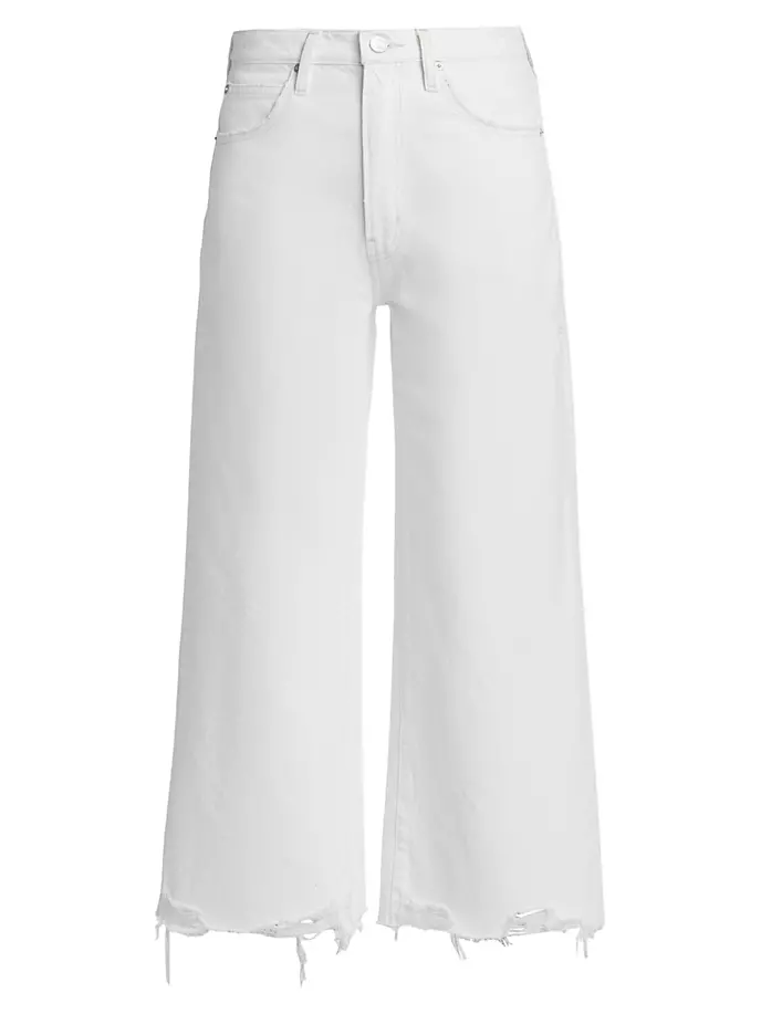 Свободные прямые джинсы из денима Frame, цвет white modern chew