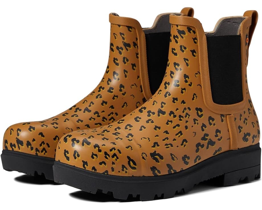

Ботинки Bogs Laurel Chelsea Composite Safety Toe Leopard, оранжевый