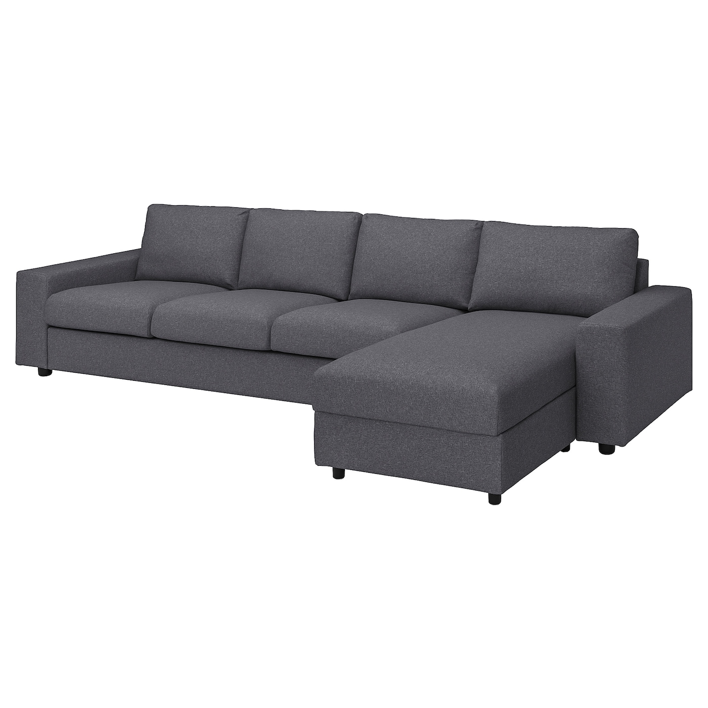 ВИМЛЕ 4-местный диван + диван, с широкими подлокотниками/Гуннаред средний серый VIMLE IKEA