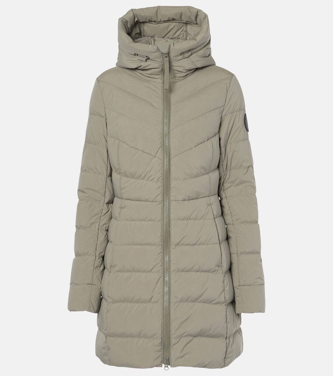 

Стеганое пуховое пальто Black Label Clair Canada Goose, цвет smokey sage
