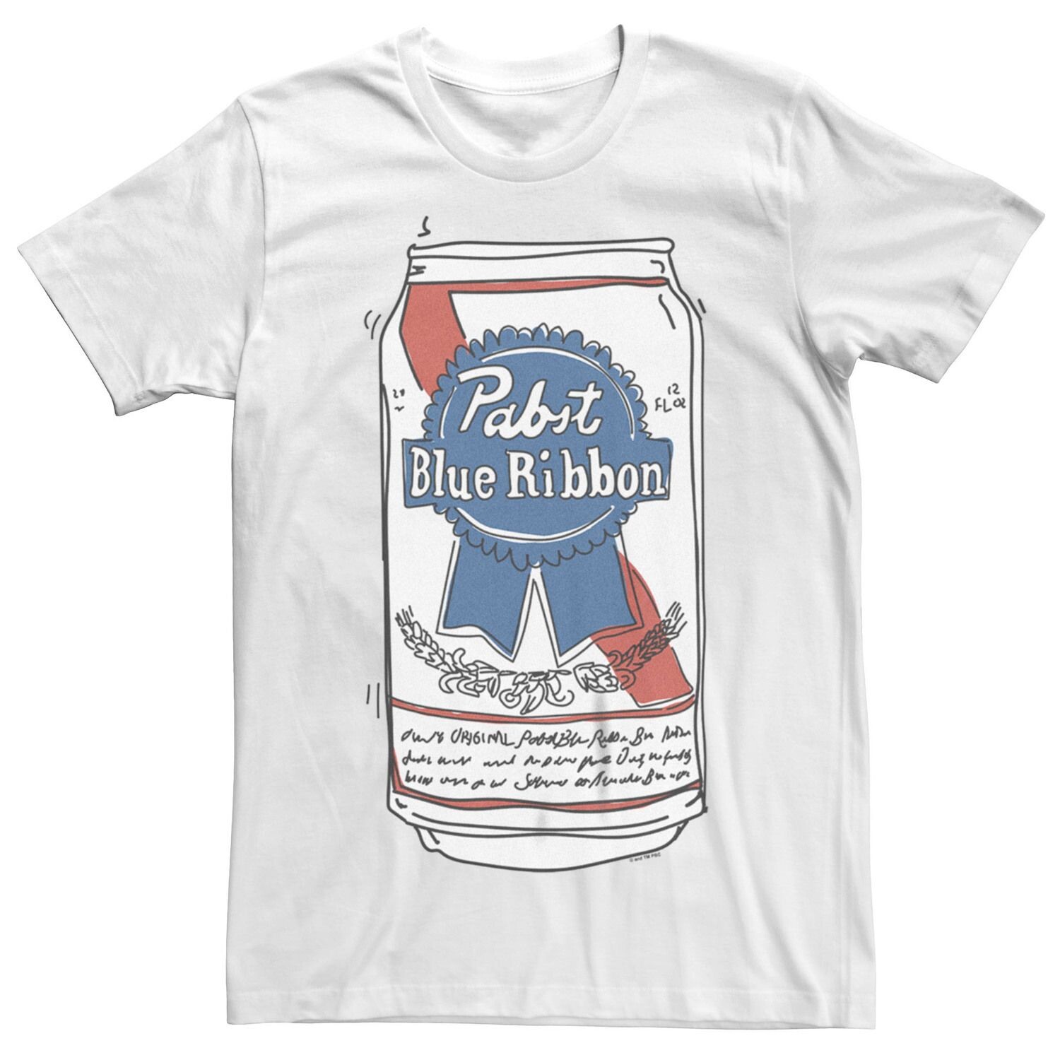 

Мужская футболка Pabst с синей лентой Doodle Can Fig Licensed Character