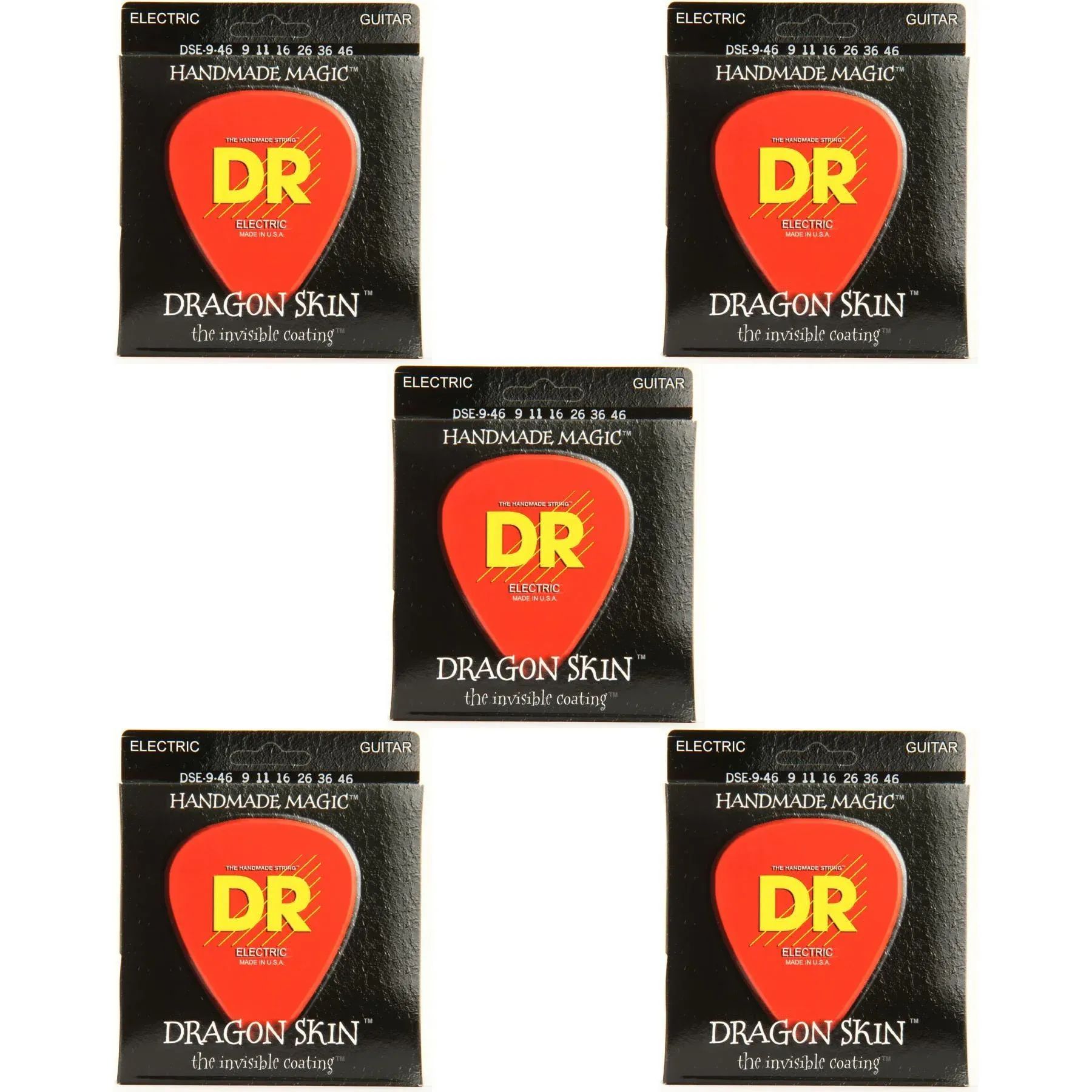 

Струны для электрогитары DR Strings DSE-9/46 Dragon Skin K3 с покрытием — .009-.046 Легкие и тяжелые, 5 шт.