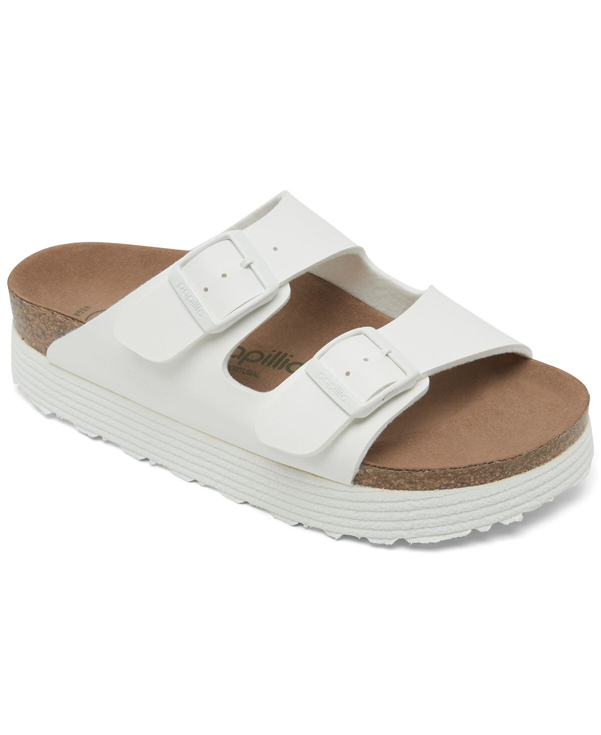 

Женские веганские сандалии Arizona на платформе Birko-Flor от Finish Line Birkenstock, белый
