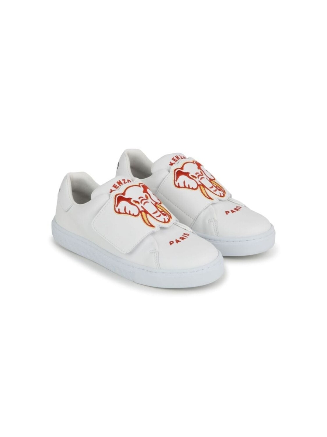 

Kenzo Kids кеды на липучках с графичным принтом, белый