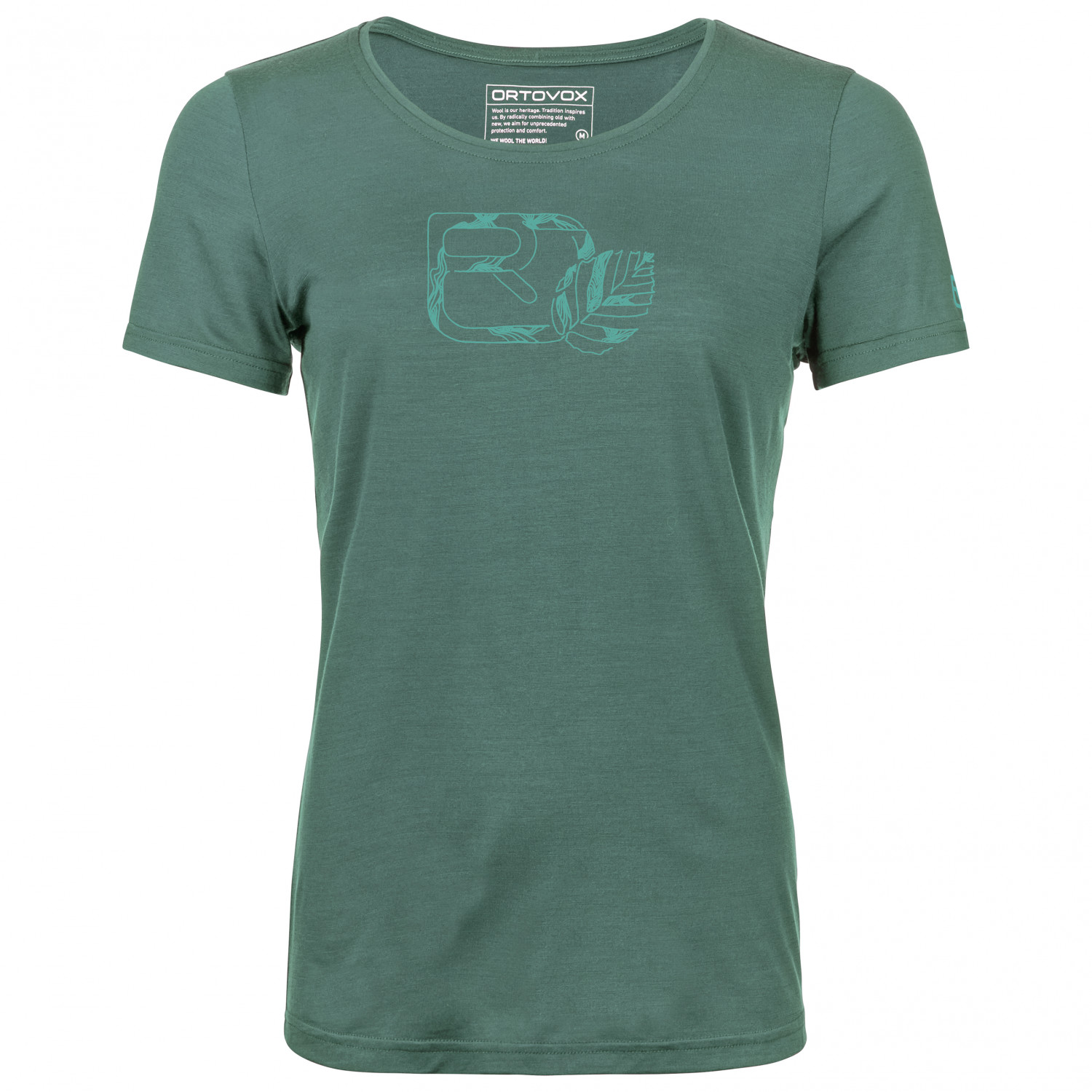 Рубашка из мериноса Ortovox Women's 120 Cool Tec Leaf Logo T Shirt, цвет Arctic Grey