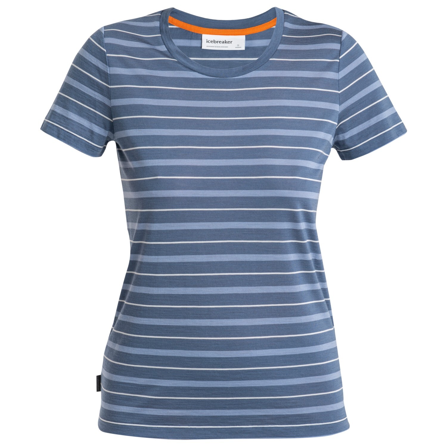 

Рубашка из мериноса Icebreaker Women's Wave S/S Tee Stripe, цвет Dawn/Kyanite/Snow/Stripe