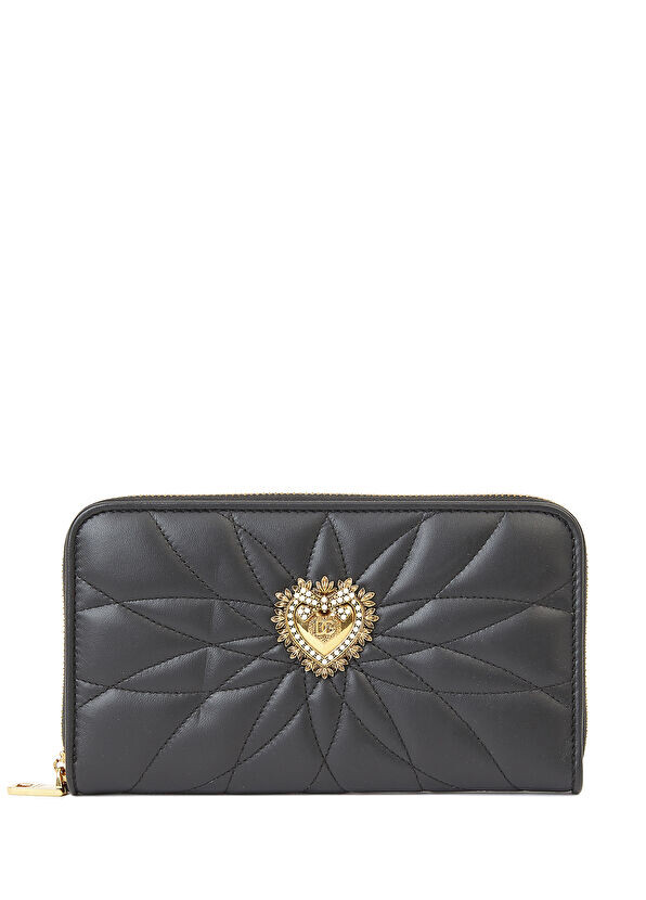 

Женский кожаный кошелек с логотипом Dolce&Gabbana, черный