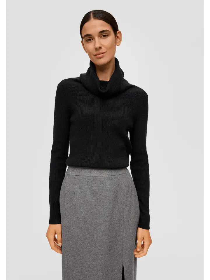 

Пуловер sOliver BLACK LABEL Strick langarm, черный