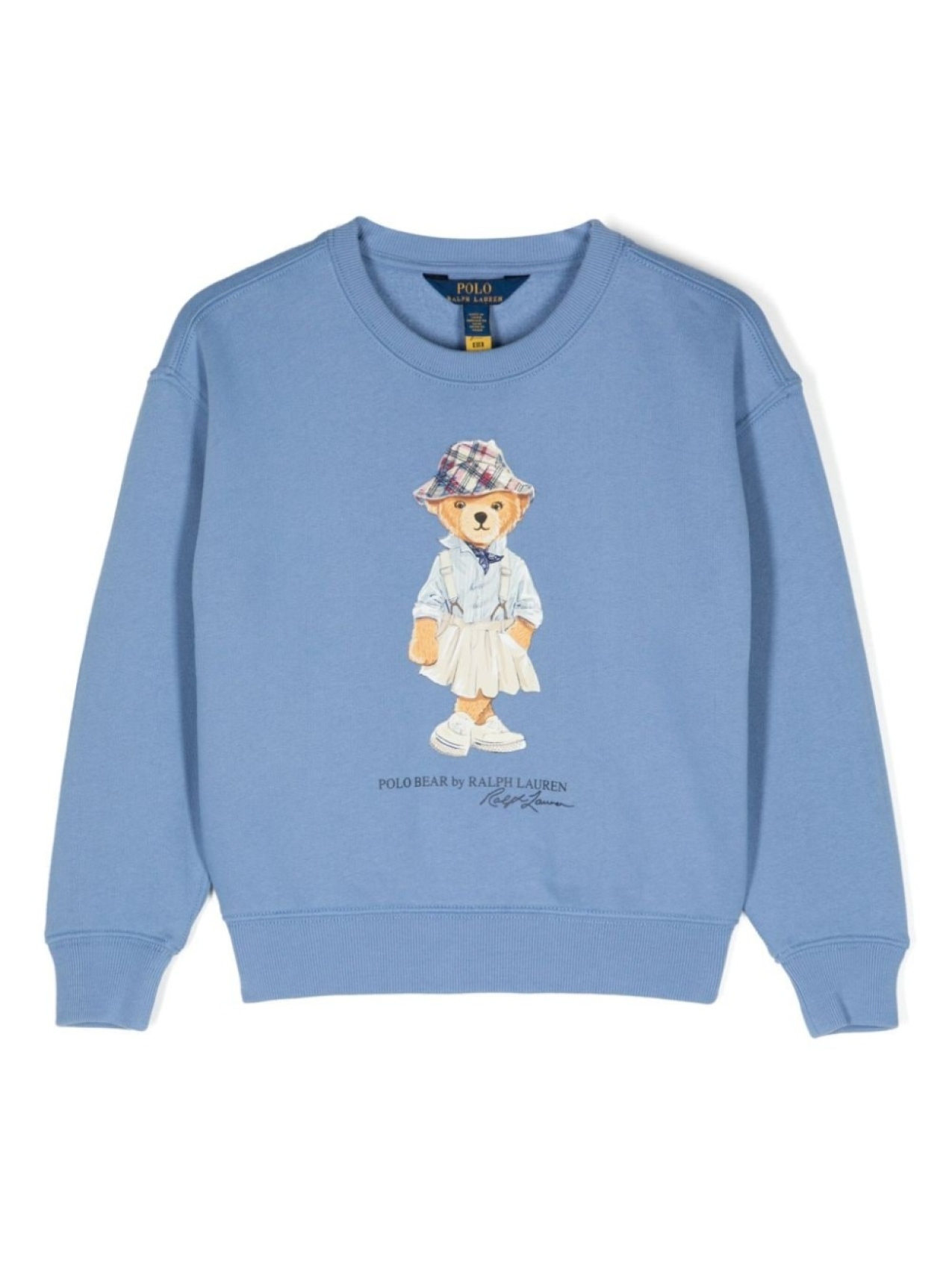 

Ralph Lauren Kids хлопковая толстовка с изображением плюшевого мишки, синий