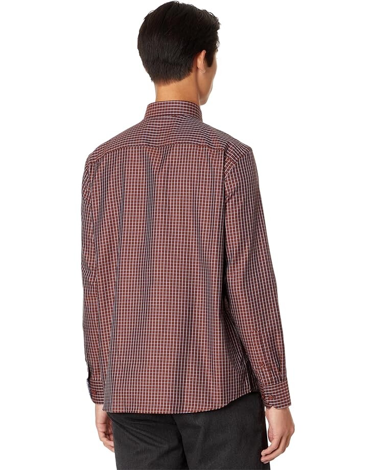 

Рубашка Johnston & Murphy Long Sleeve Dress Shirt, цвет Rust Twill Windowpane