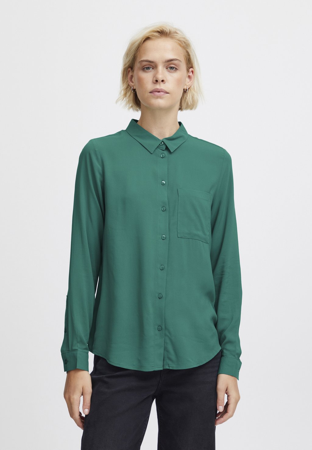 Рубашка ICHI Ihmain, зеленый блузка ichi ihmain белый