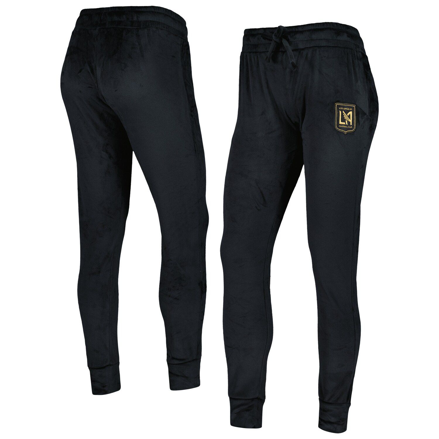 Женские спортивные черные велюровые брюки с манжетами LAFC Intermission Concepts