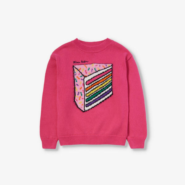 

Джемпер хлопковой вязки Cupcake 2-13 лет Olivia Rubin, розовый