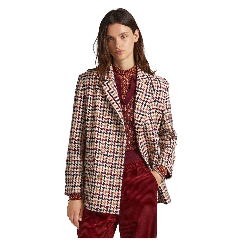 

Блейзер Pepe Jeans Romina Check, коричневый