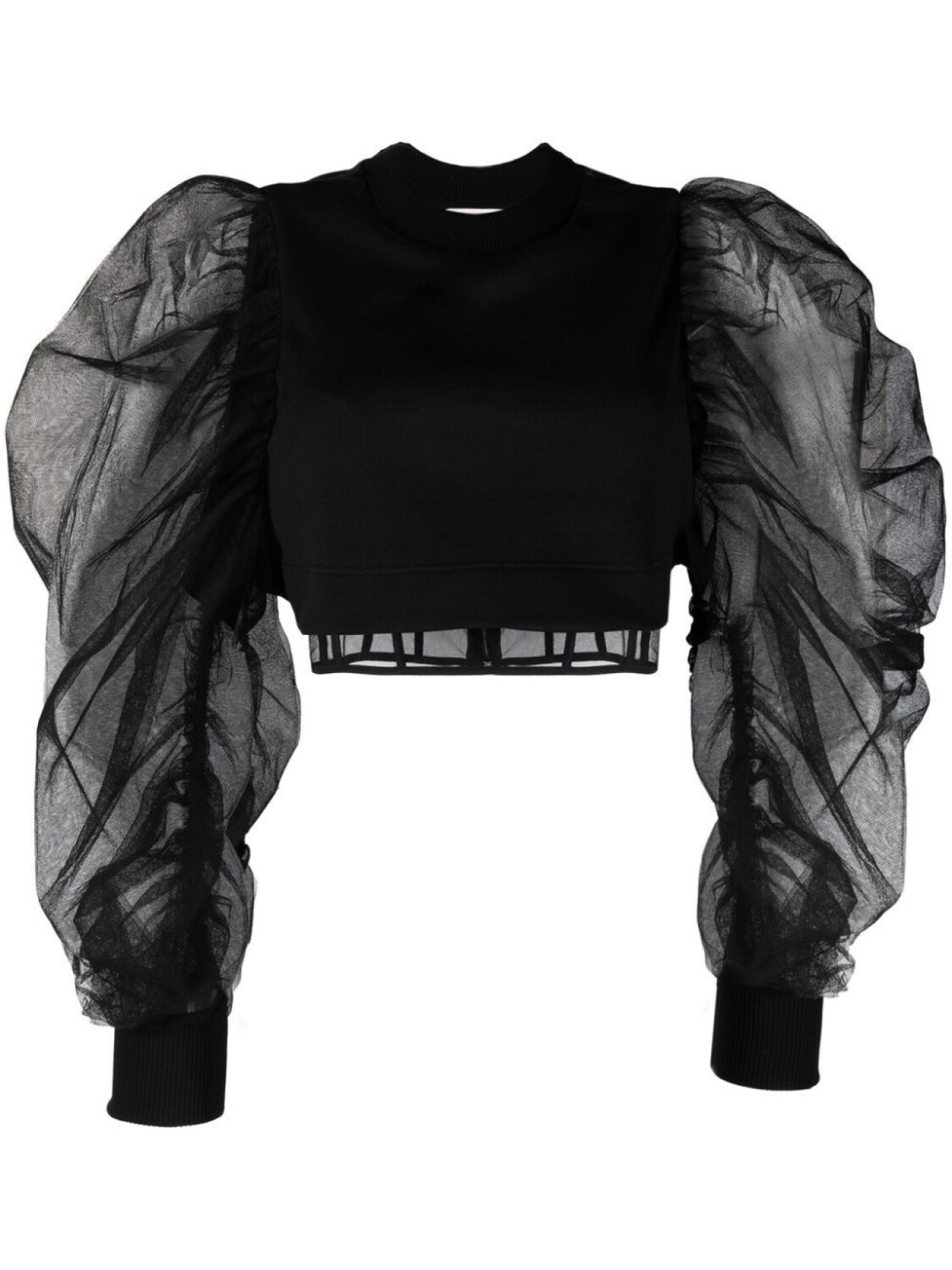 

Alexander McQueen блузка с объемными рукавами, черный
