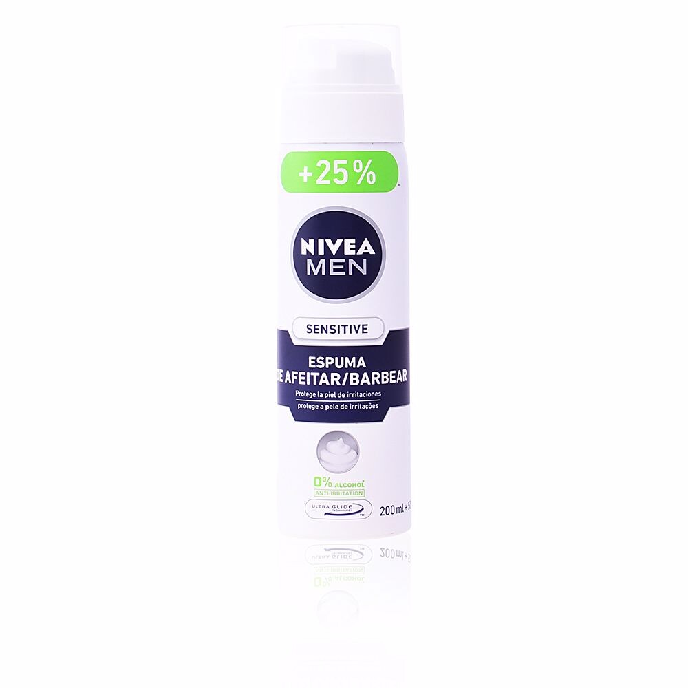 

Пена для бритья Men sensitive 0% espuma de afeitar anti-irritación Nivea, 250 мл