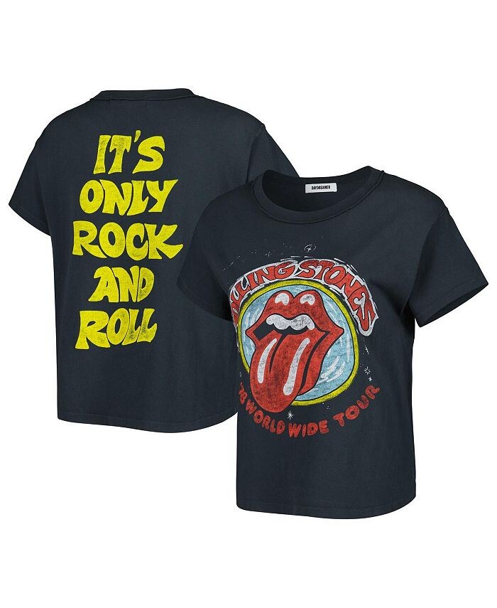

Женская черная футболка с принтом Rolling Stones и обратным рисунком Girlfriend Daydreamer, черный