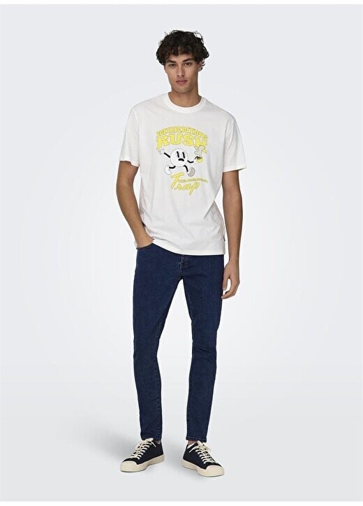 

Облегающие темно-синие мужские джинсовые брюки с высокой талией ONSWARP SKINNY MBD 7986 BJ DNM VD Only & Sons, темно-синий