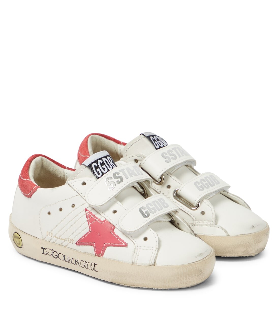

Кожаные кроссовки old school Golden Goose Kids, белый