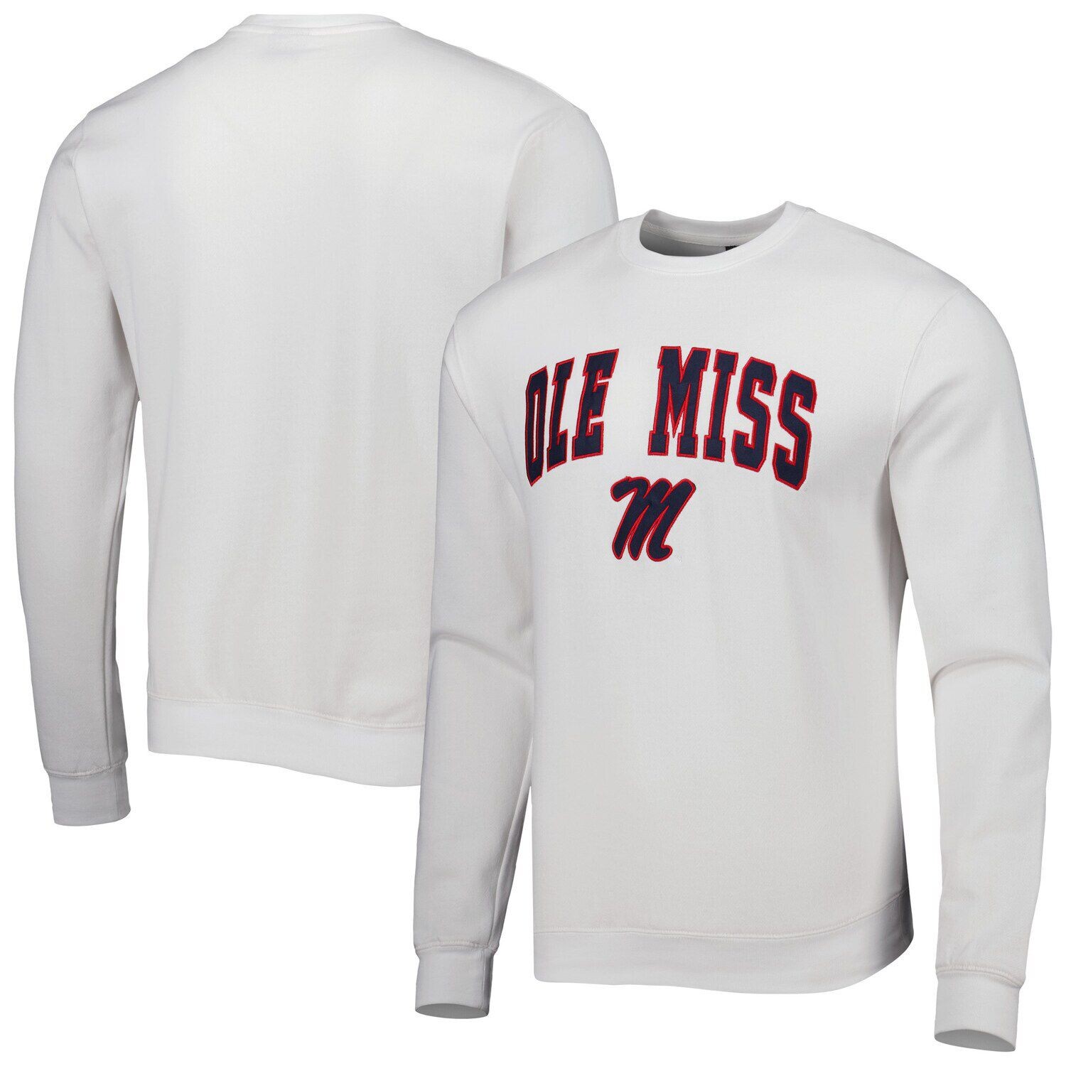 

Мужской белый пуловер с логотипом Ole Miss Rebels Arch & Logo Colosseum