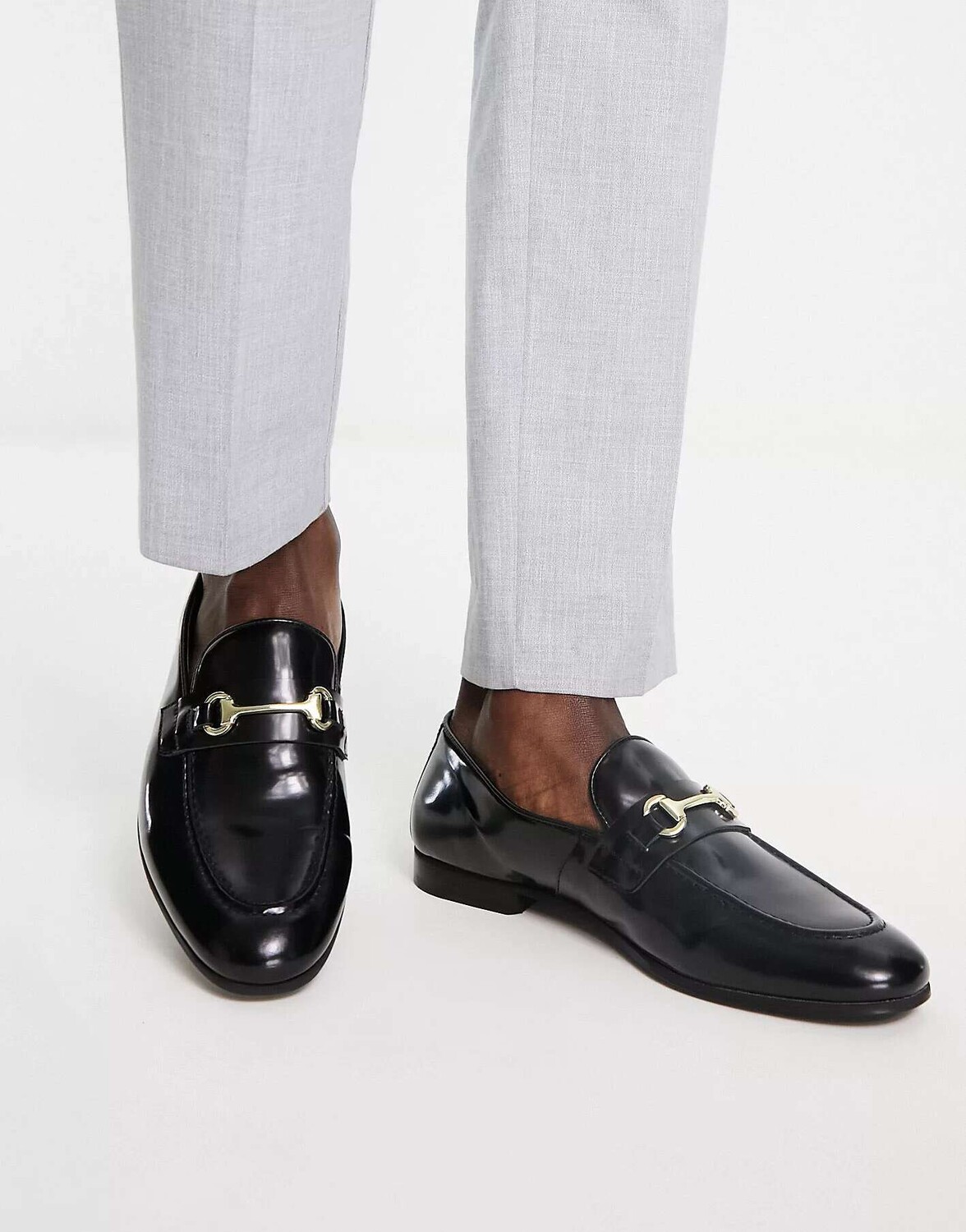 

Черные кожаные лоферы Walk London Terry, Черный