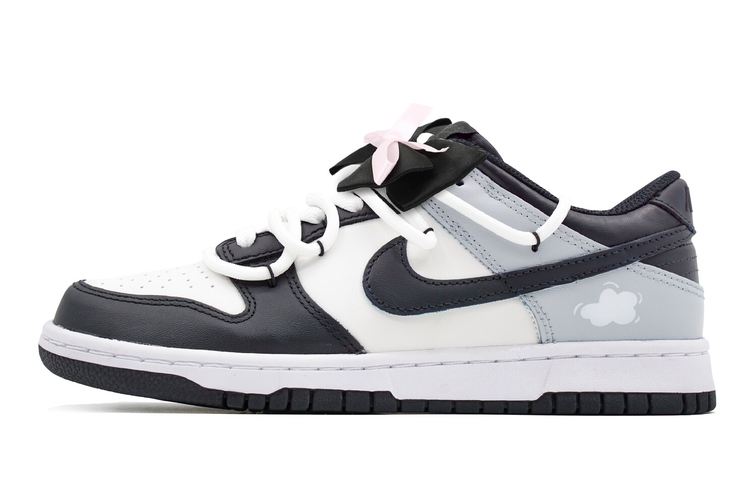 

Кроссовки Nike Dunk Skateboarding Shoes Women's Low-top White, светло-серый