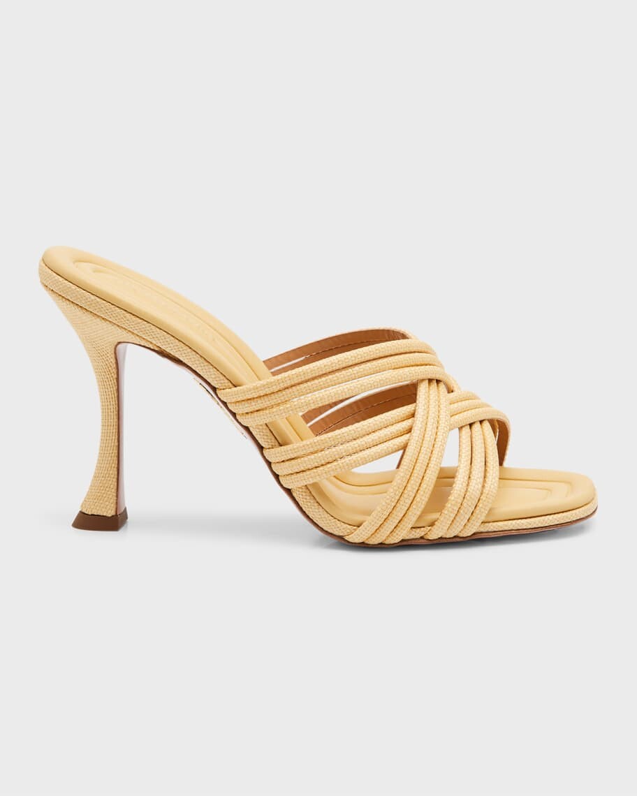 

Сандалии без задника из рафии Aquazzura