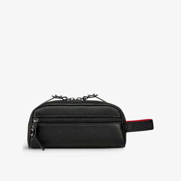 

Кожаный клатч с шипами для blaster Christian Louboutin, черный