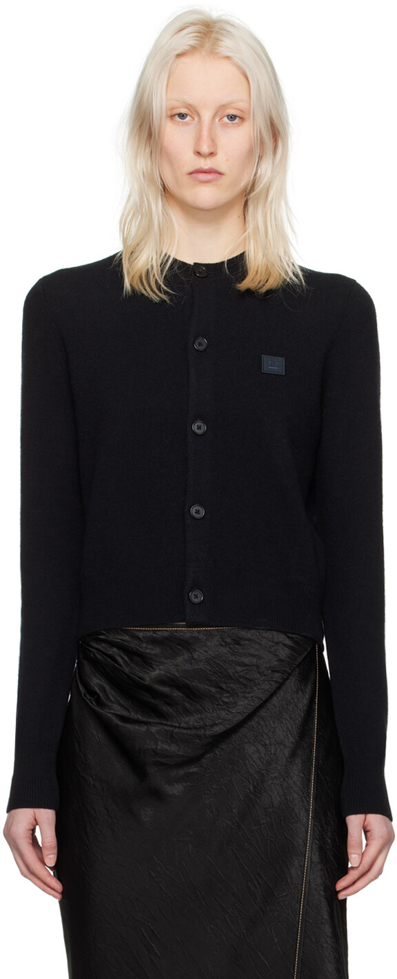 

Черный кардиган с круглым вырезом Acne Studios