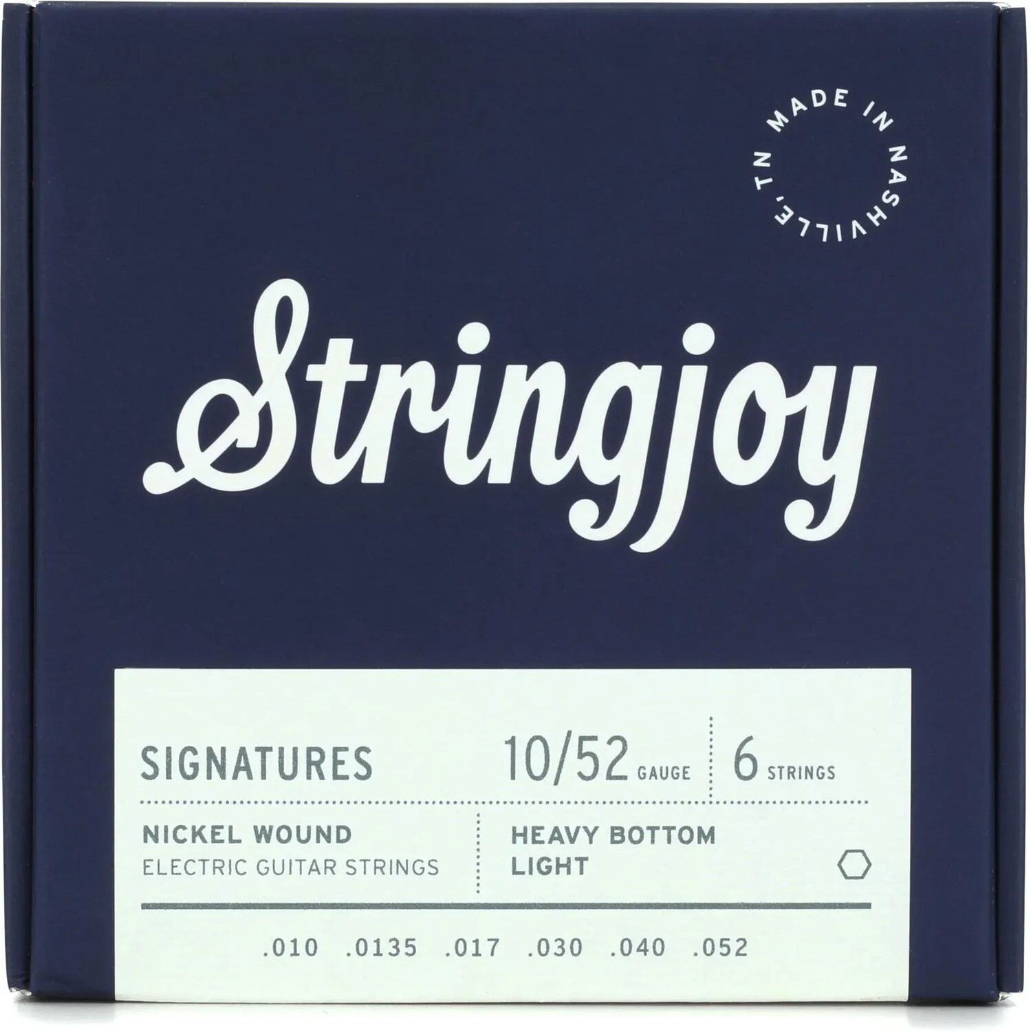 

Stringjoy Signatures Струны для электрогитары с никелированной обмоткой и тяжелым дном — легкий калибр (.010–.052)