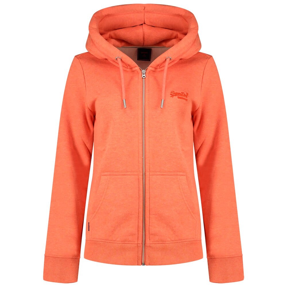 

Толстовка Superdry Vintage Logo Emb Hood Full Zip, оранжевый