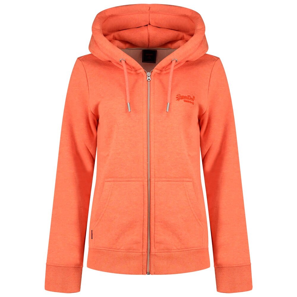 Толстовка Superdry Vintage Logo Emb Hood Full Zip, оранжевый