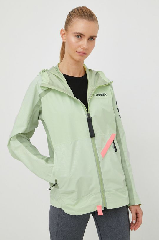 Водонепроницаемая куртка Utilitas adidas TERREX, зеленый