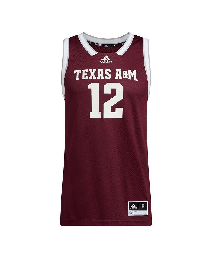 

Мужская майка #12 Maroon Texas A&M Aggies Team Swingman adidas, красный