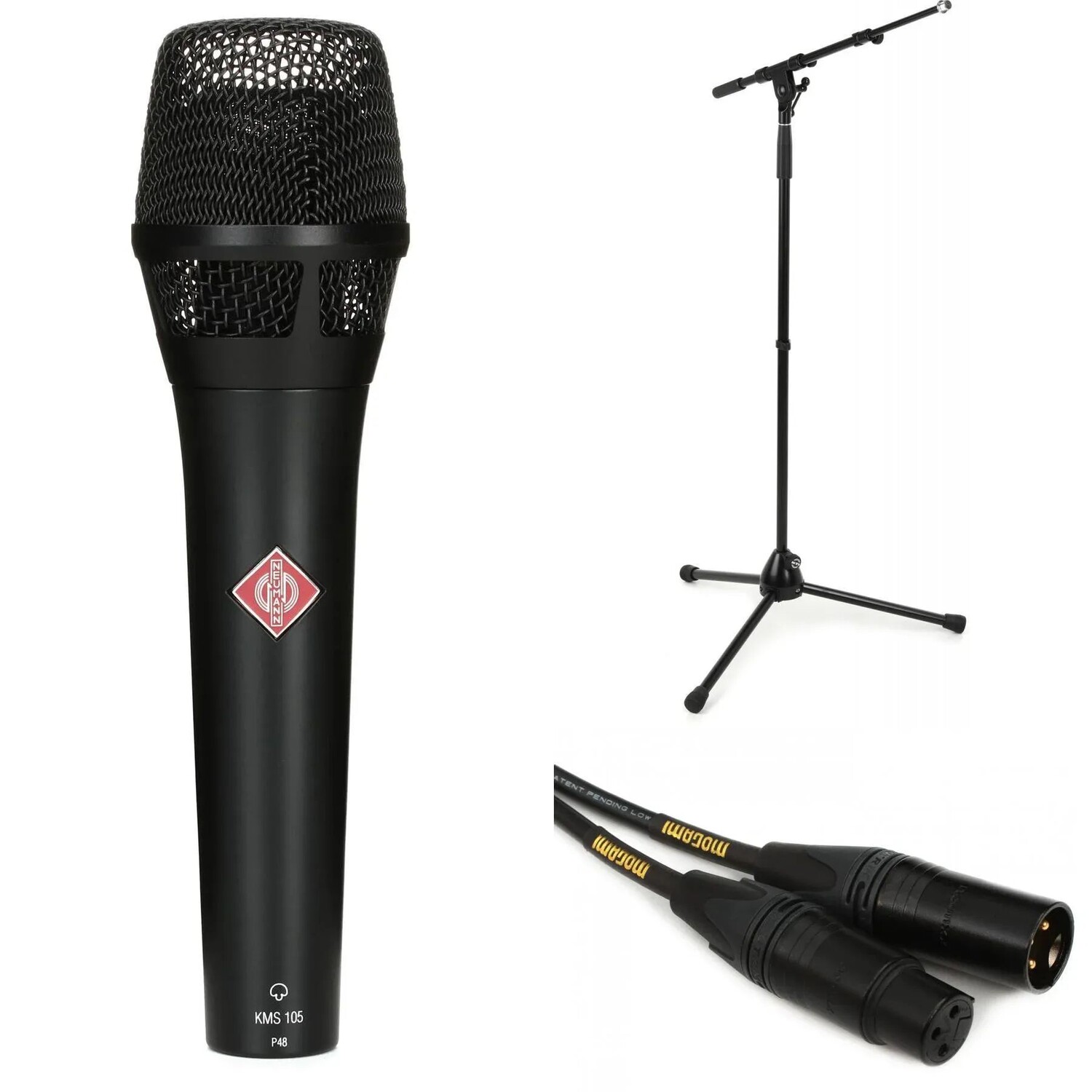 

Комплект микрофонов Neumann KMS 105 со стойкой и кабелем — матовый черный
