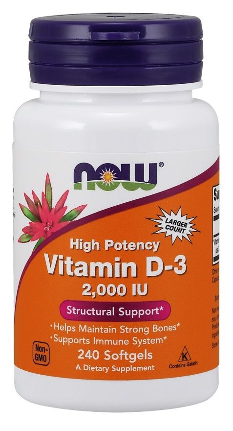 

Витамин Д3 в капсулах Now Foods Vitamin D-3 2000 IU, 240 шт