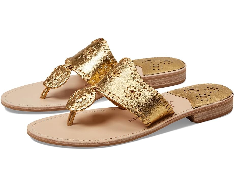 

Сандалии Jack Rogers Jacks Flat Sandal, цвет Gold/Gold