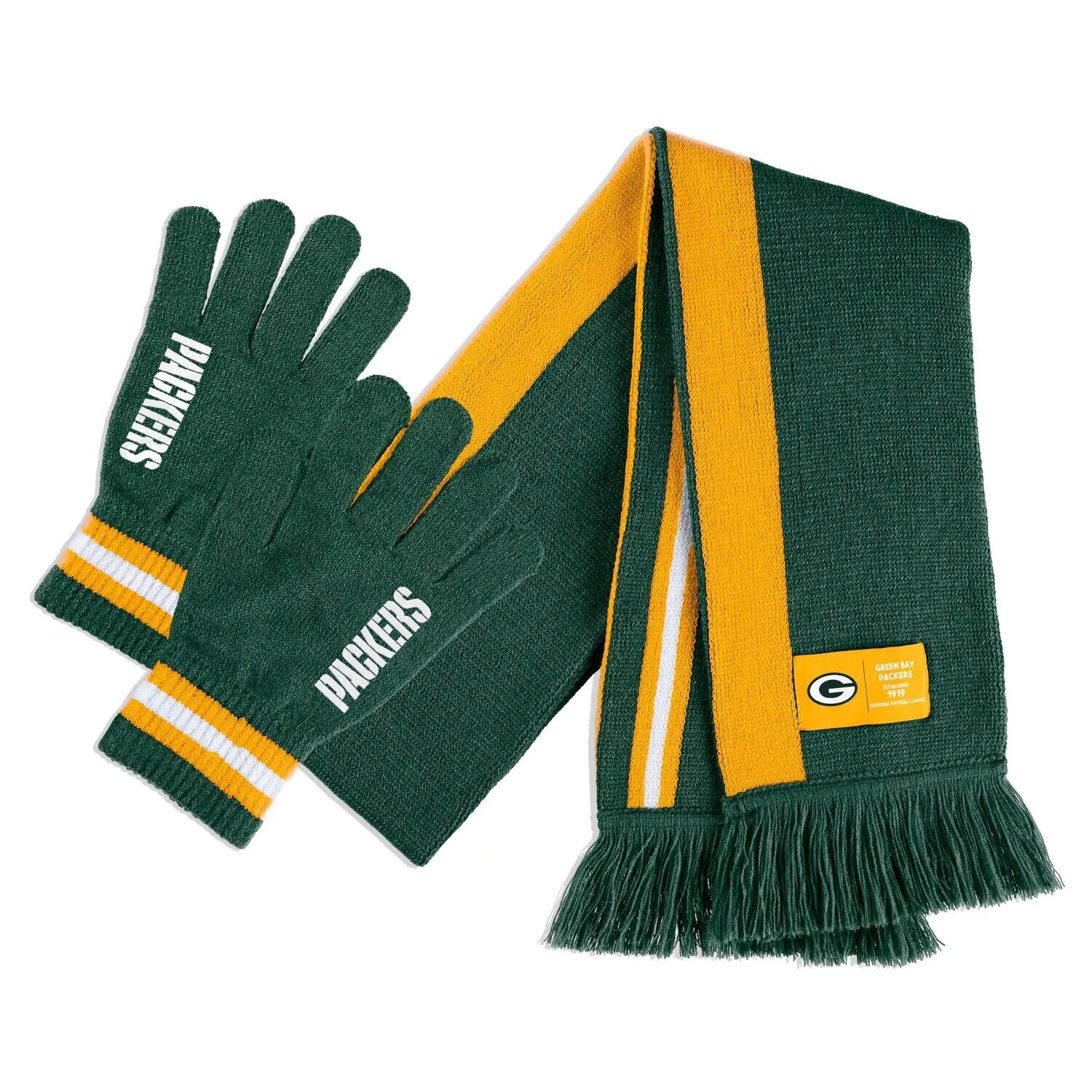 

WEAR by Erin Andrews Комплект из шарфа и перчаток Green Bay Packers
