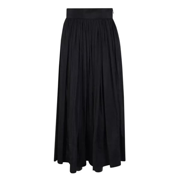 

Юбка silk-blend midi skirt Tory Burch, черный
