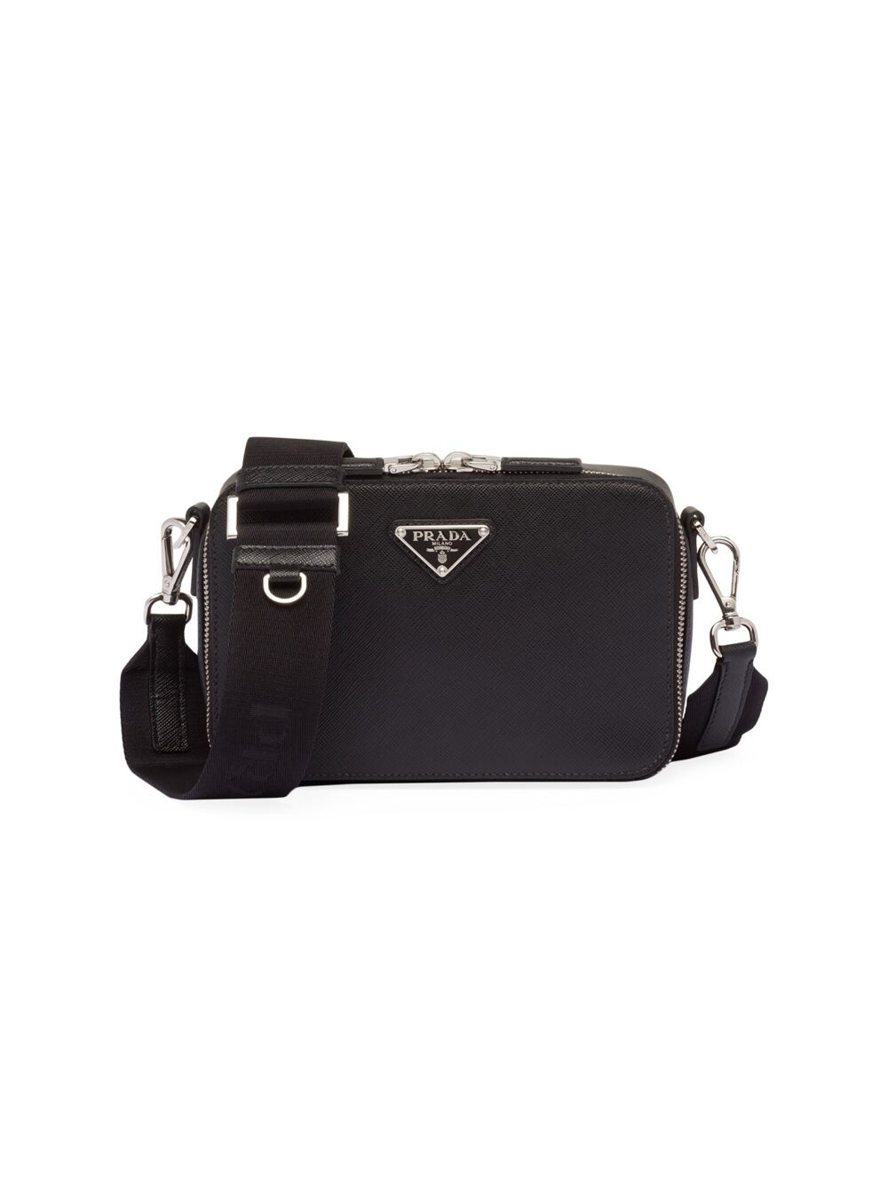 

Маленькая сумка Brique из сафьяновой кожи Prada, черный